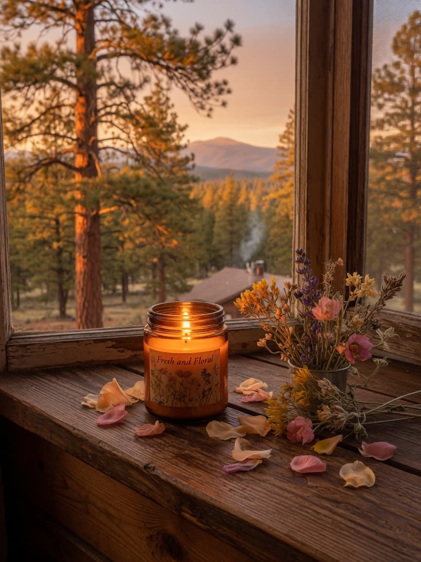 Fresh & Floral wooden-wick candles from Sasquatch Candle Company