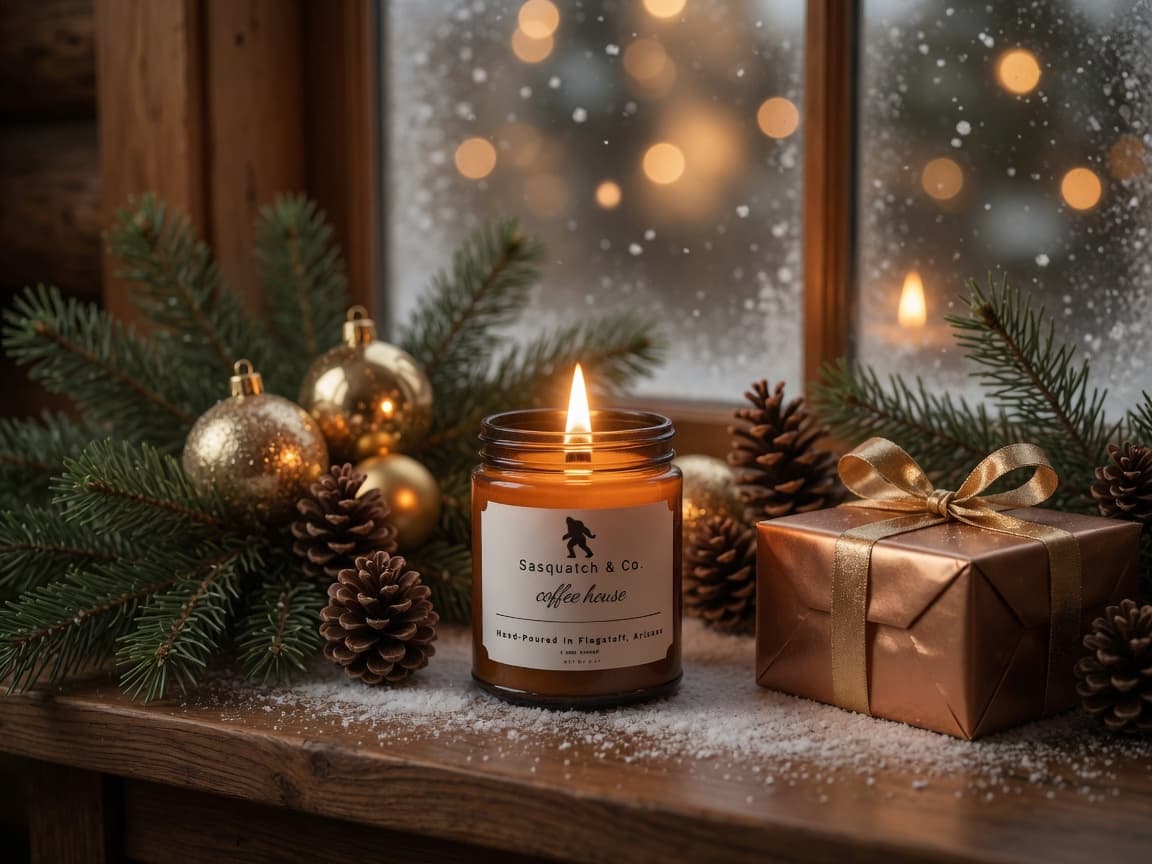 Holiday Hearth Gift Set wooden-wick candle gift set, hand-poured in Flagstaff