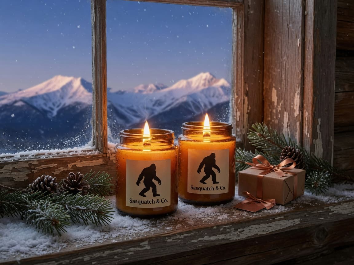 Winter Warmth Duo wooden-wick candle gift set, hand-poured in Flagstaff